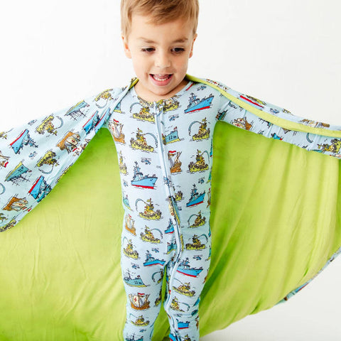 Ship Convertible Footie Pajamas