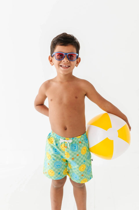 Electric Smiles Swim Trunks