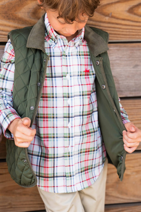 Carter Oxford Shirt - Creme Plaid 