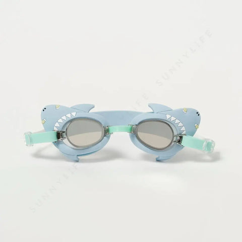 Swim Goggles - Salty the Shark Aqua