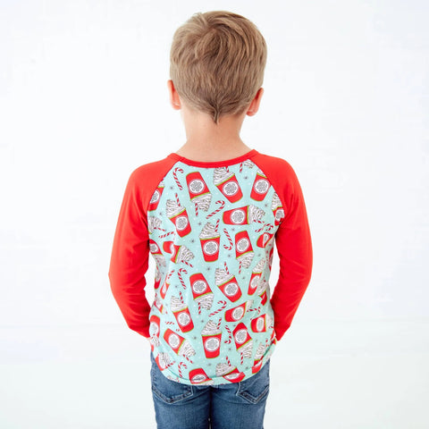 Long Sleeve Raglan Bamboo Shirt - Whipped Cocoa