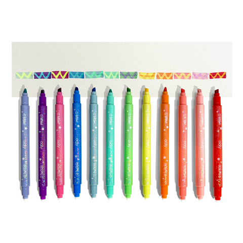 Switch-Eroo Sparkle Glittery Color Changing Markers (Set of 12)