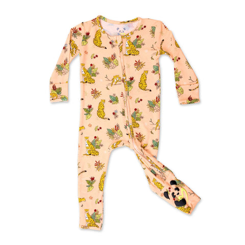 Bamboo Convertible Footie - Pounce In Paradise Cheetah