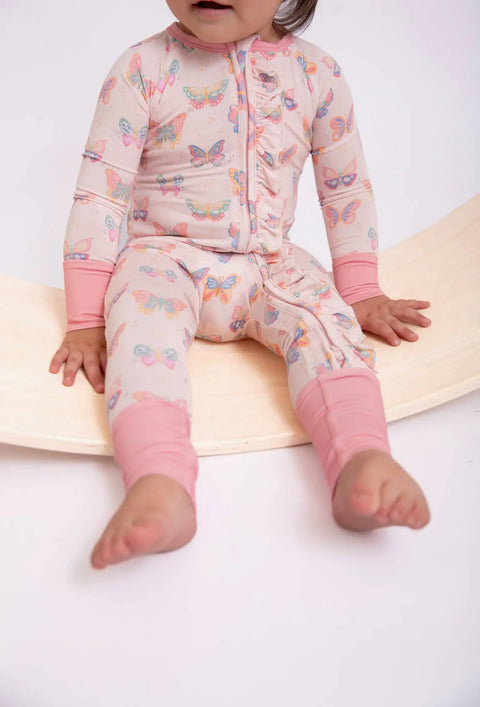 Butterfly Bliss Bamboo Convertible Zip Romper