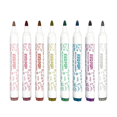 Vivid Pop! Opaque Water-Based Paint Markers - Metallic