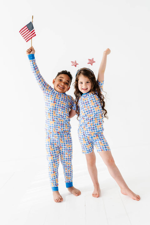 Yankee Doodle Doggies Bamboo Pajama Short Set for Kids
