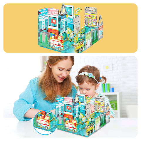 PicassoTiles Metro City Magnetic Action Figures (8 Pieces)
