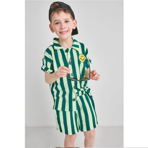 Striped Terry Shorts