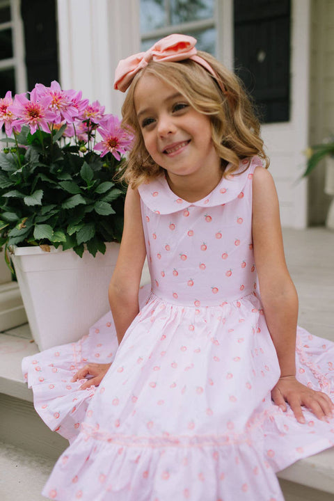 Lara Poplin Dress in Peach of my Heart