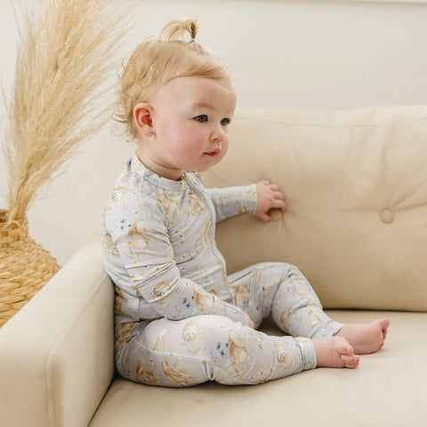 Bunny Blossoms Bamboo Zippy Romper