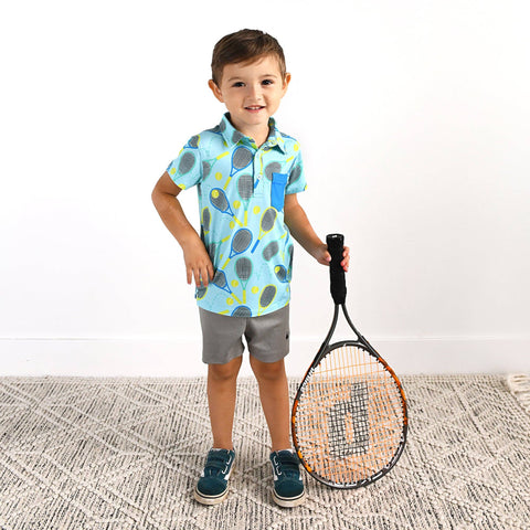 Roger Blue Tennis Polo Bamboo Shirt