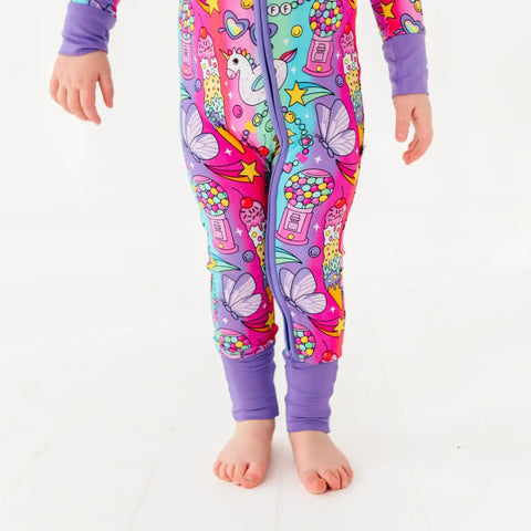 Cosmic Candyland Bamboo Convertible Footie