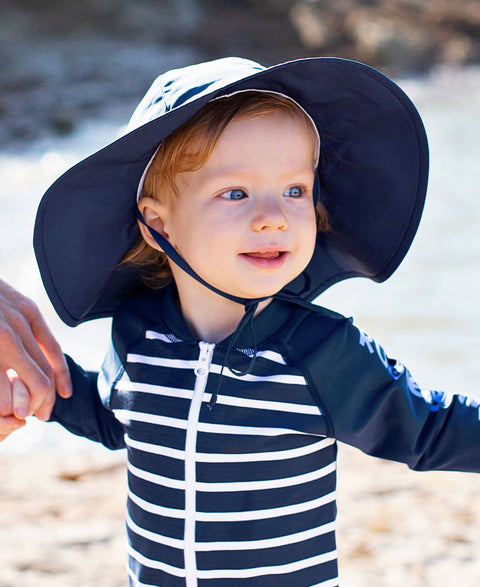 Kids Sun Protective Hat - Navy