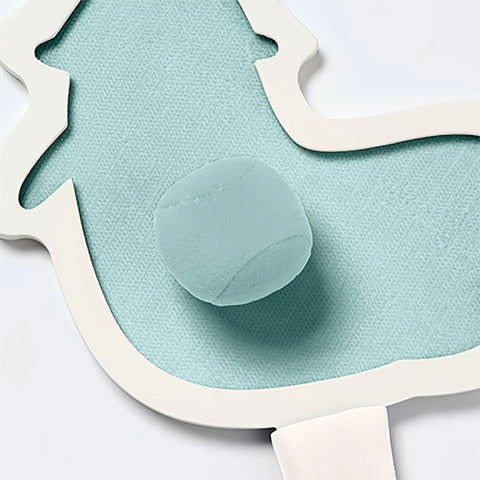 Kids Velcro Beach Bats - Sid the Seagull Blue Stripe