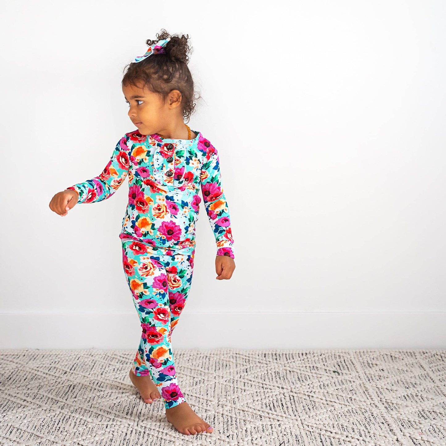 Maggie Ruffle Kids Bamboo Pajama Set