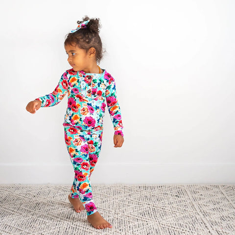 Maggie Ruffle Kids Bamboo Pajama Set
