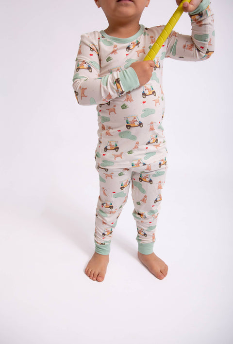 Golf Dogs Bamboo Pajama Set for Kids