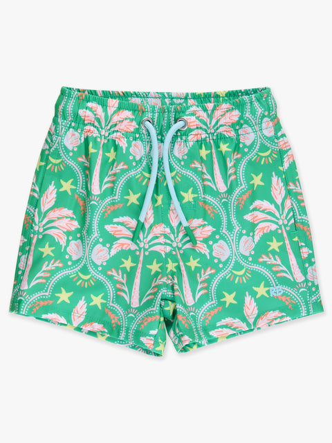 Boys Performance Hybrid Swim Trunks - Coconut Cabana