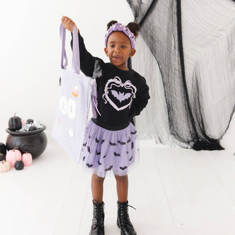 Boo Trick or Treat Patch Halloween Tote for Kids