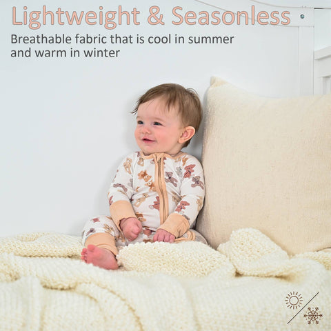 Bamboo Baby Convertible Zipper Pajama Teddy Bear