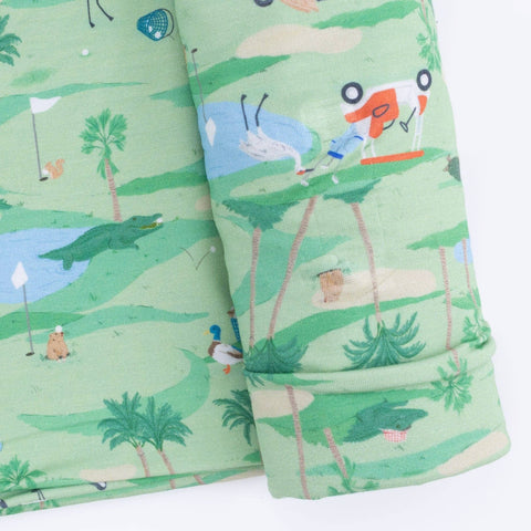 Bamboo Swaddle Blanket - Golf Oasis Animals