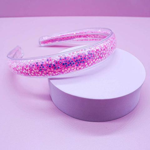 Shaker Glitter Headband - Pink
