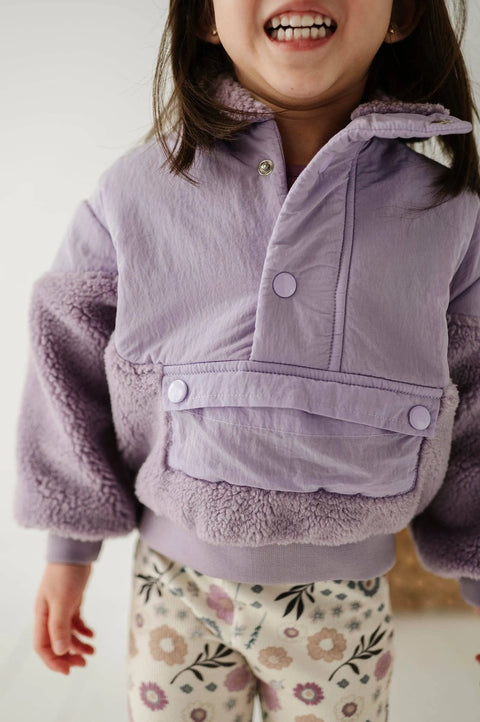 Sherpa Pullover - Lavender Fog