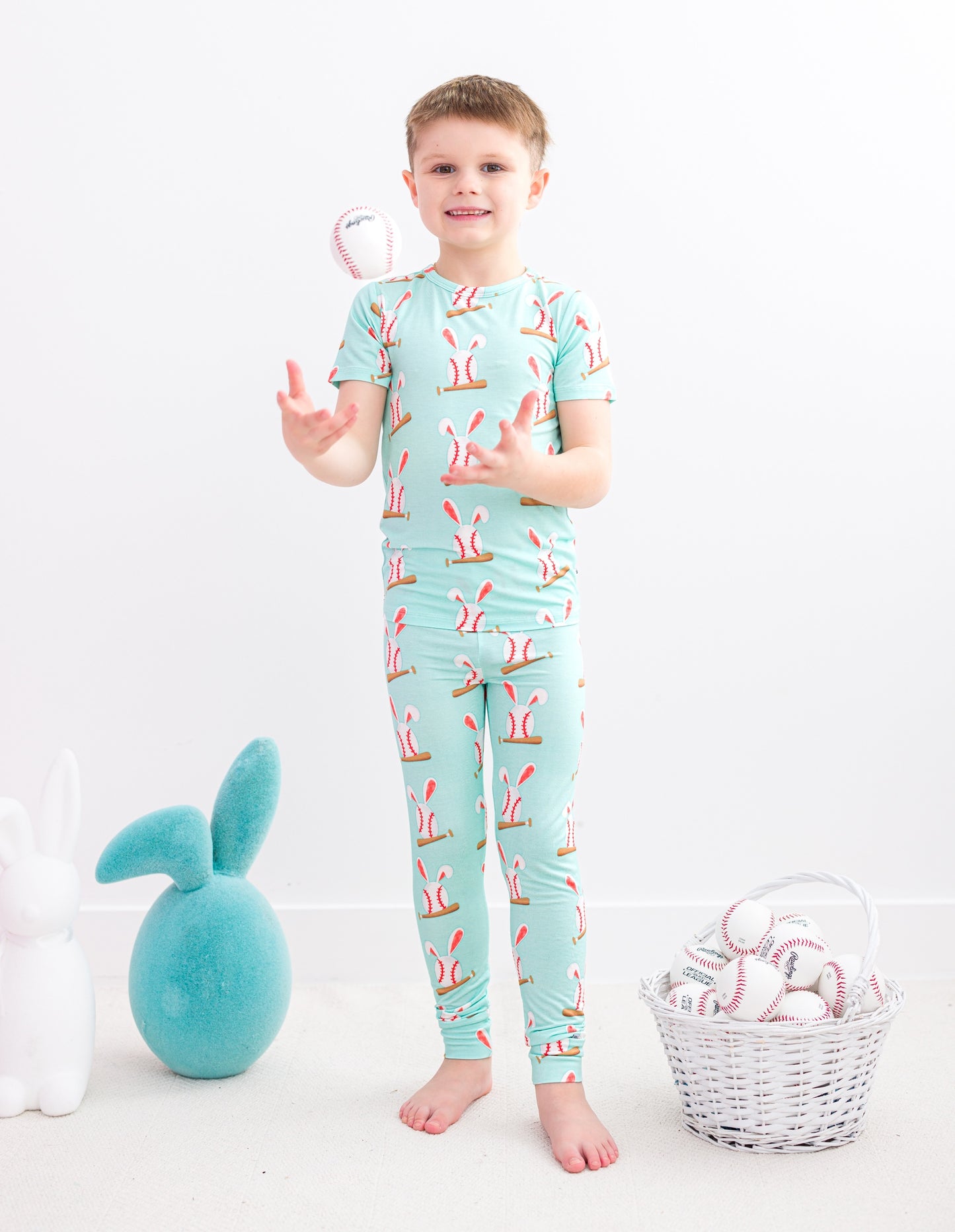 Baseball Bunnies 2 Piece Pajamas