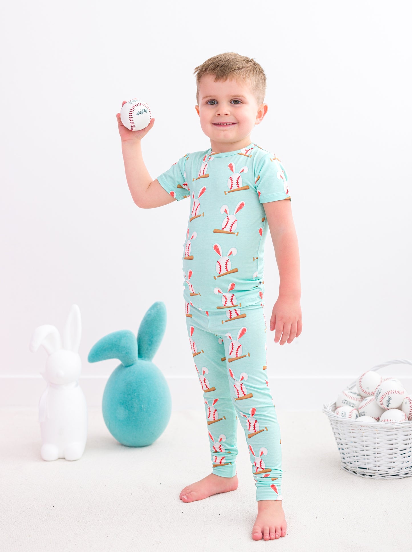 Baseball Bunnies 2 Piece Pajamas