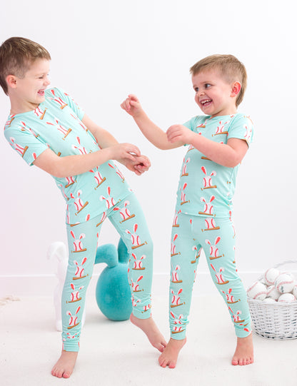 Baseball Bunnies 2 Piece Pajamas