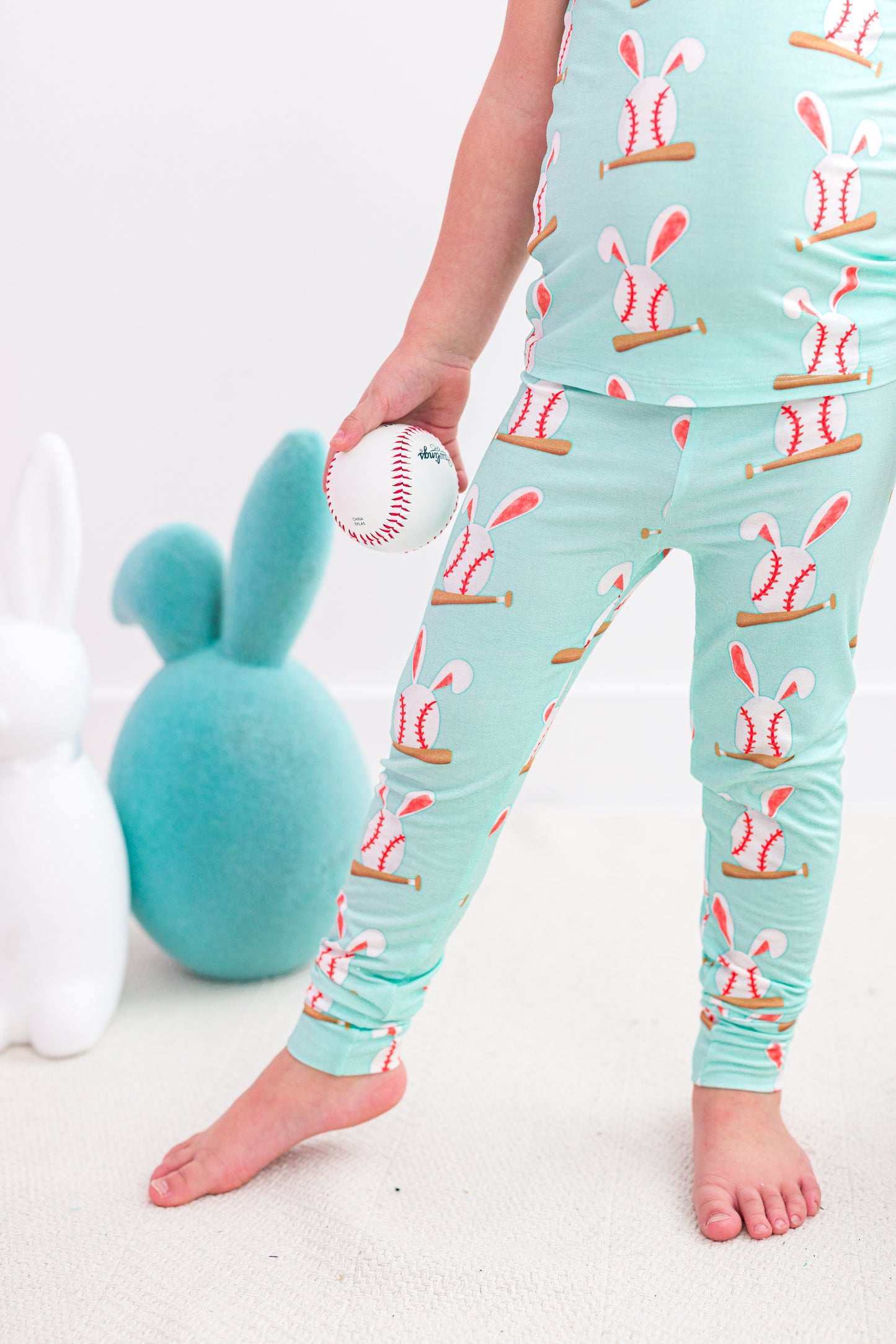 Baseball Bunnies 2 Piece Pajamas