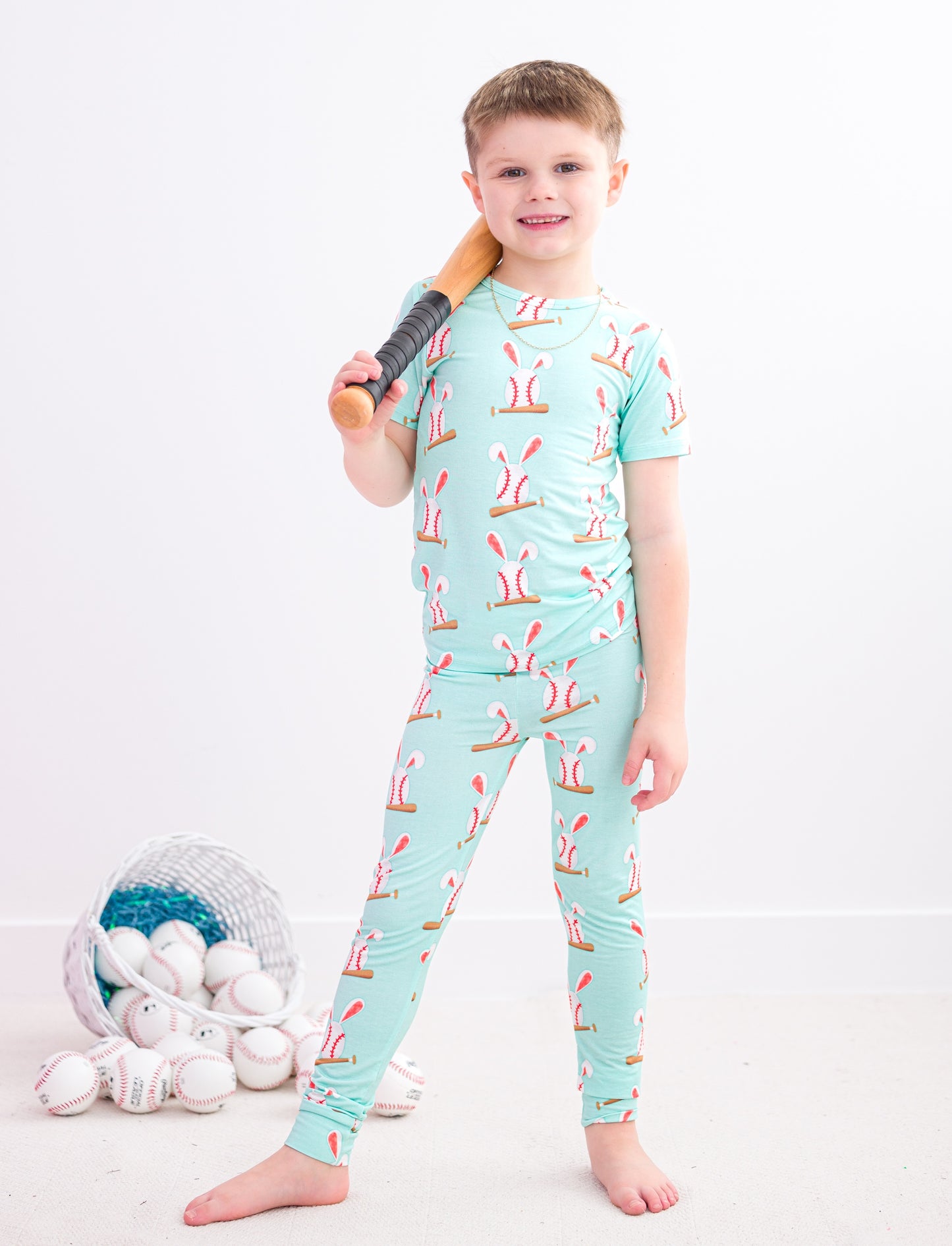 Baseball Bunnies 2 Piece Pajamas