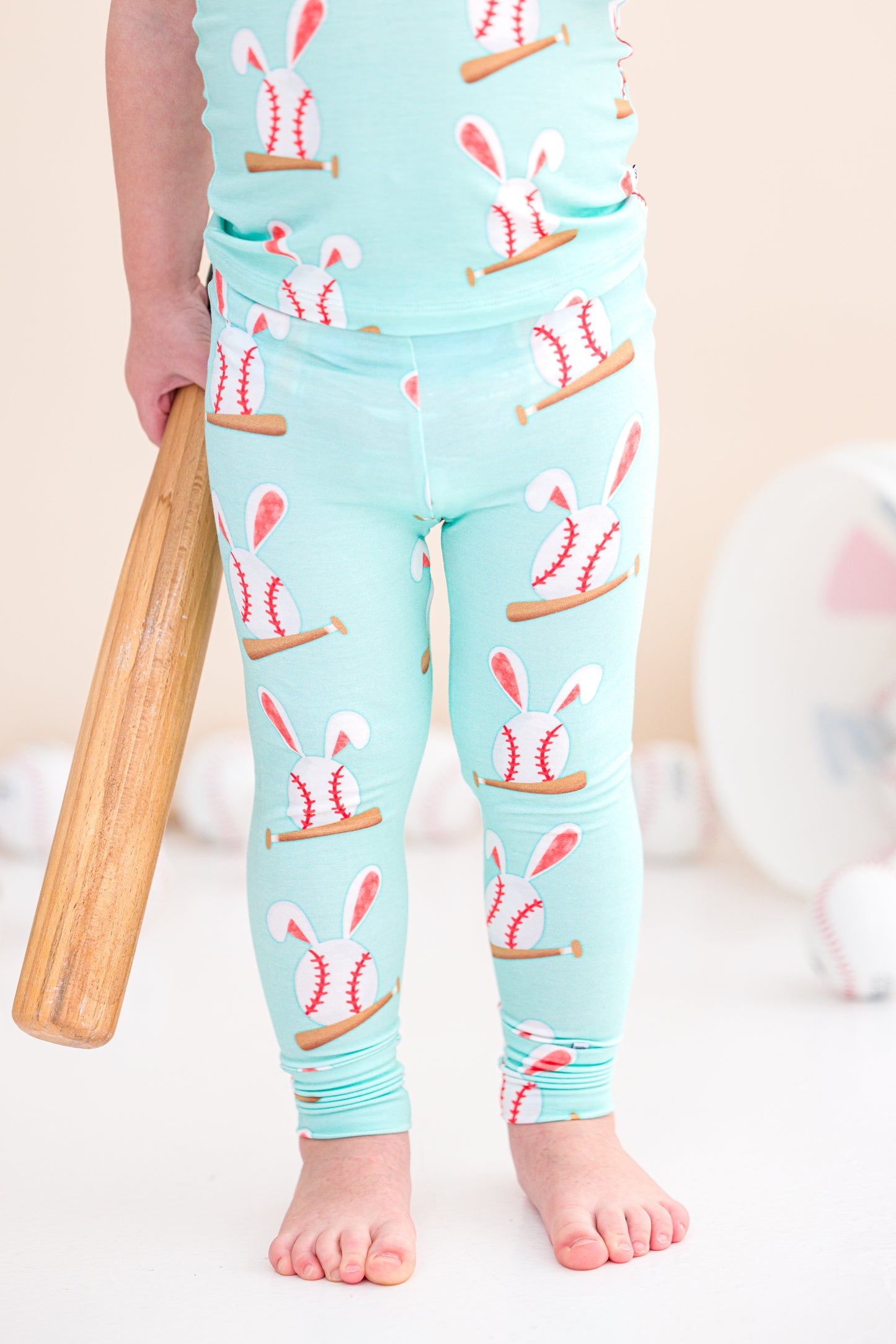 Baseball Bunnies 2 Piece Pajamas