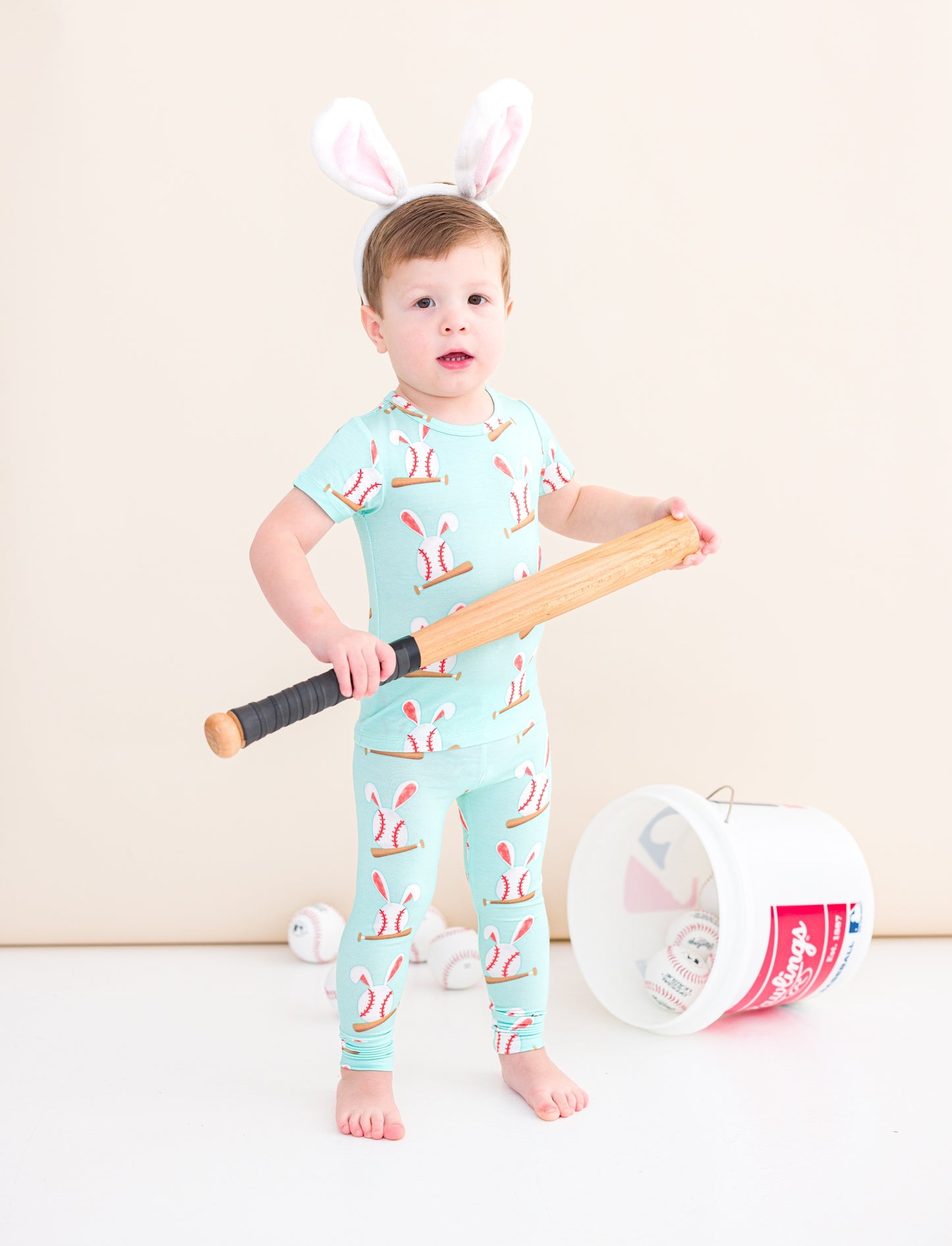 Baseball Bunnies 2 Piece Pajamas