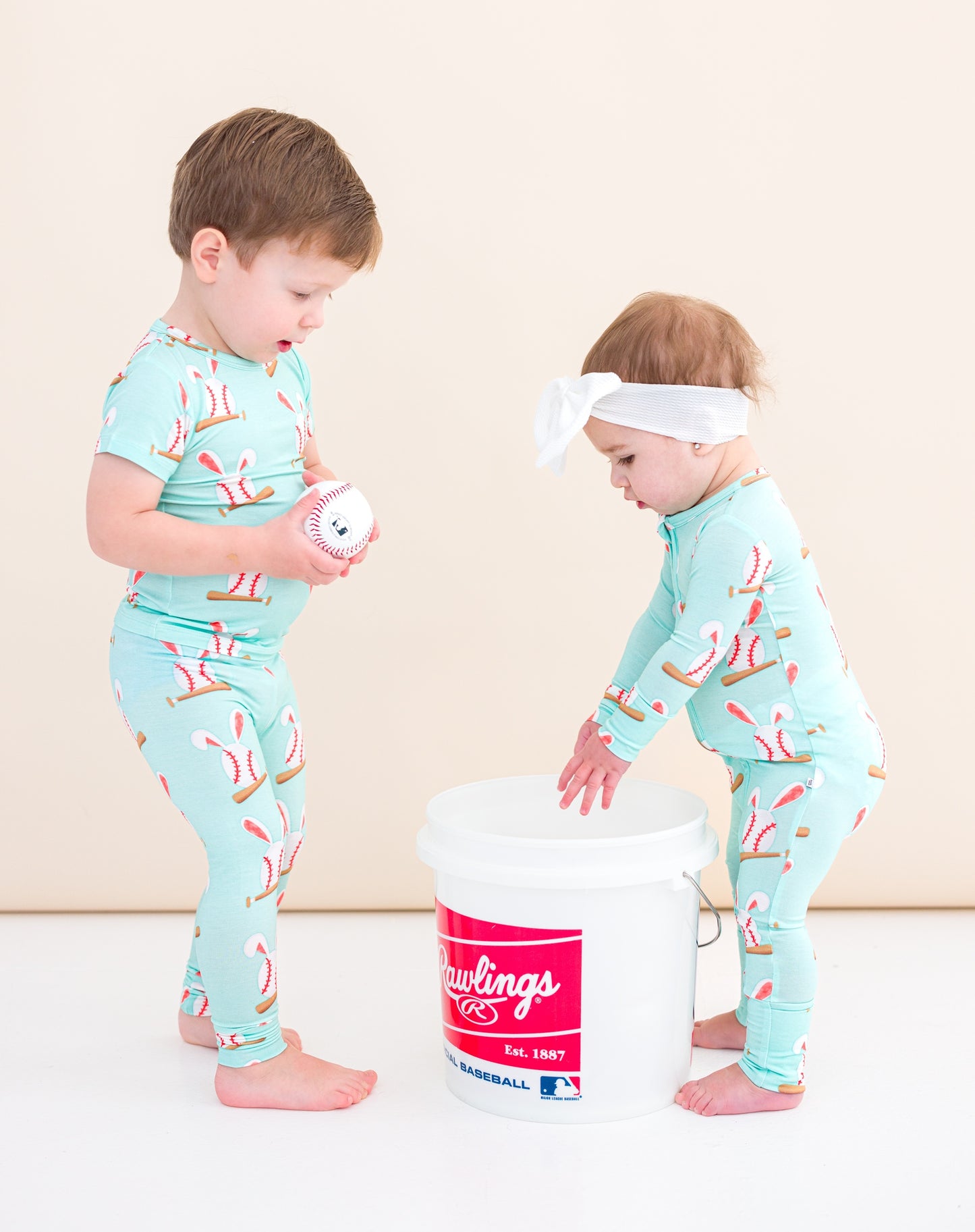 Baseball Bunnies 2 Piece Pajamas