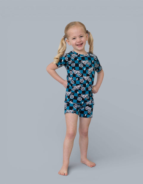 Kids Bamboo Short Set - Moto Mayhem