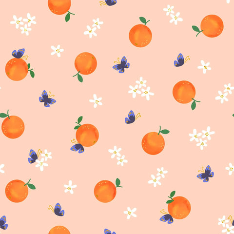 Sweet Tangerine Blossoms Convertible Footie