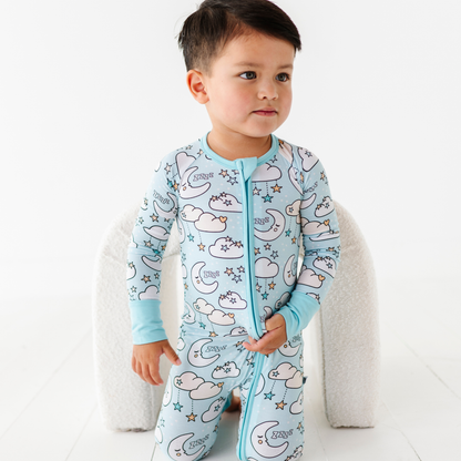 Blue Starry Slumber Convertible Footie