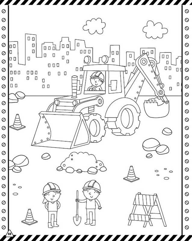 Trucks & Diggers Sticker Art & Coloring Book