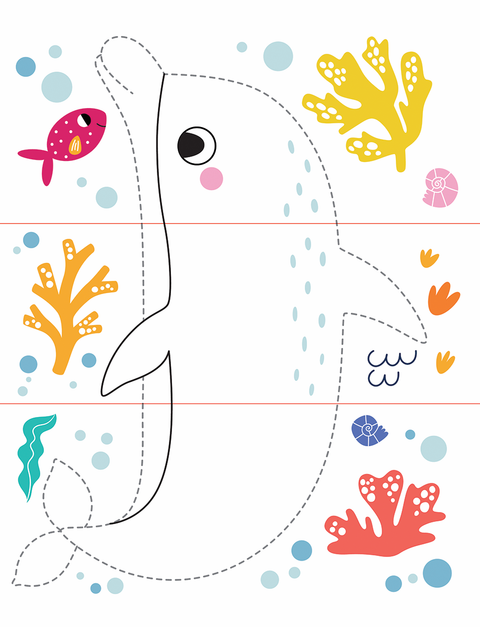 Mix & Match Tracing Book: Ocean