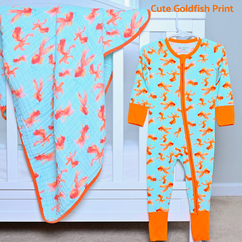 Bamboo Baby Convertible Zipper Pajama Goldie