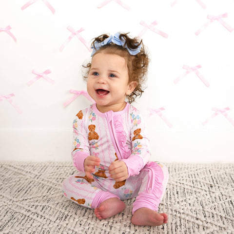 Gillian Ruffle Zip Bamboo Pajama
