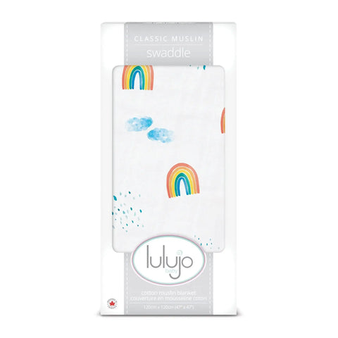 Rainbow Sky Cotton Swaddle Blanket