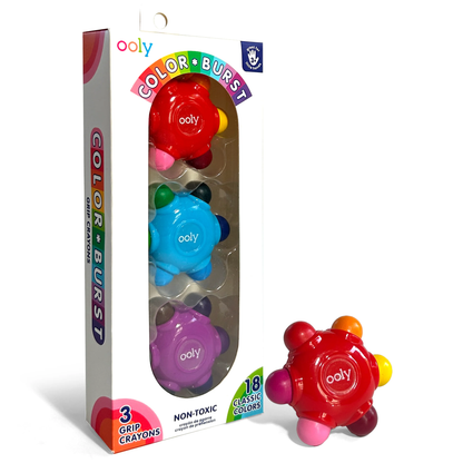 Color Burst Easy Grip Crayons (Set of 3)