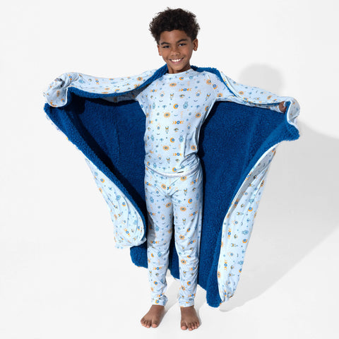 Kids Bamboo Pajama Set - The Eye Blue