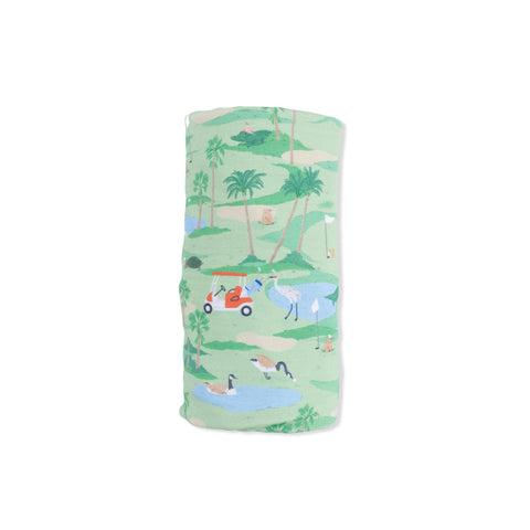 Bamboo Swaddle Blanket - Golf Oasis Animals