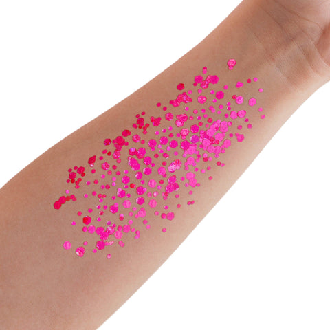 Chunky Confetti Kids Hair & Body Glitter Gel - Neon Pink
