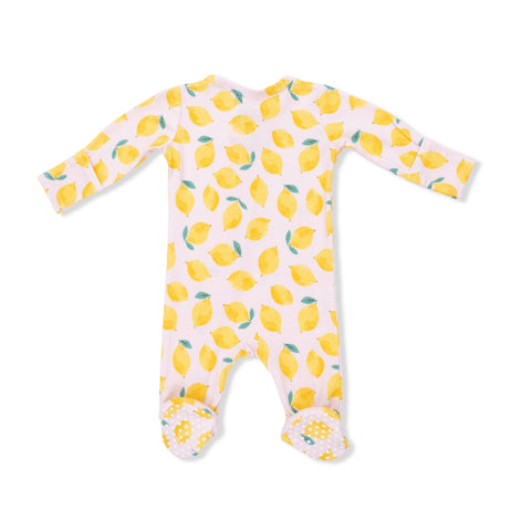 2 Way Zipper Footie - Sunny Lemons