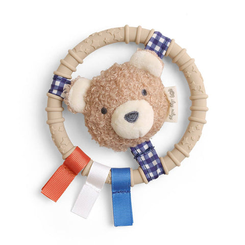 Itzy Ring Pal™ - Teething Ring with Plush Character: Red Tomato
