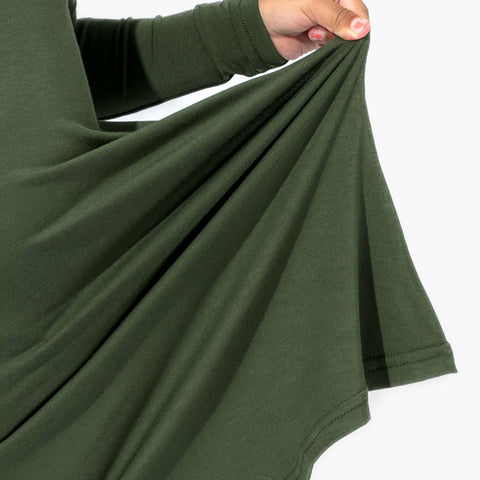 Girls' Long Sleeve Bamboo Dress/Nightgown - Evergreen